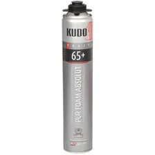Пена монтажная KUDO, Proff 65+, профессиональная, 65 л, 1 л, летняя, KUPP10S65+