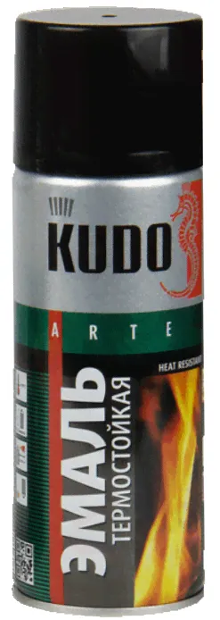 Эмаль термостойкая KUDO черная KU 5002-0